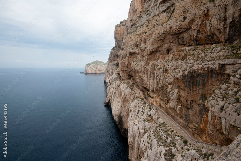 Access to Neptune Grotto Staircase - Sardinia - Italy