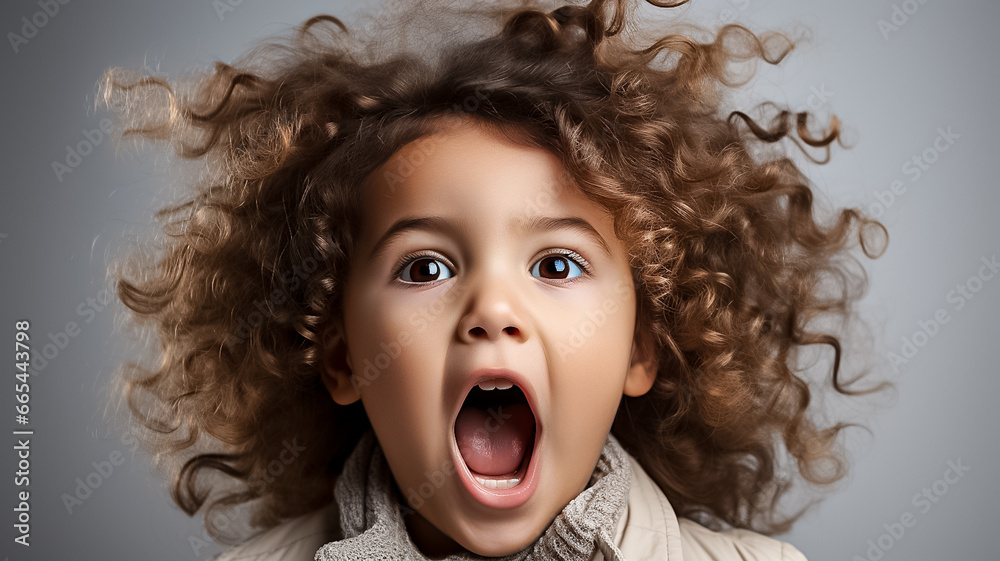 a closeup photo of a cute little baby girl child crying and screaming isolated on white background. Generative AI a closeup photo of a cute little baby girl child crying and screaming isolated on white background. Generative AI