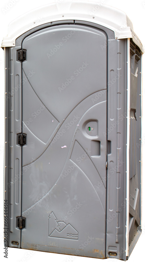 A porta potty or porta john against a transparent background, high resolution png. toilet