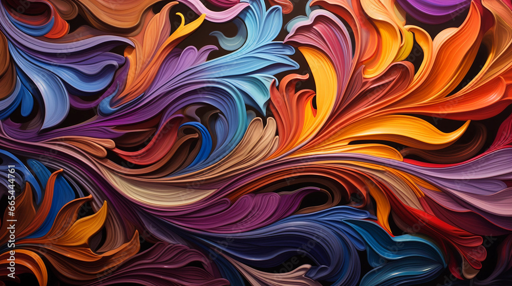 Abstract colorful swirls background