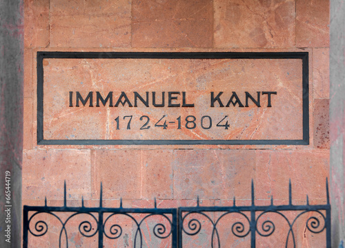 Immanuel Kant memorial. Kaliningrad, Koenigsberg, Russia . photo
