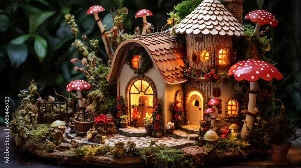 Christmas fairy house