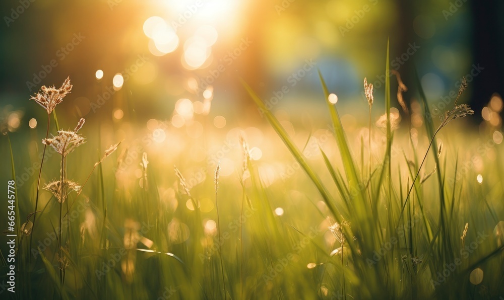 grass and sun rays