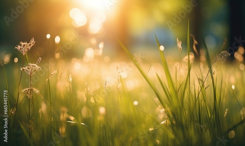 grass and sun rays