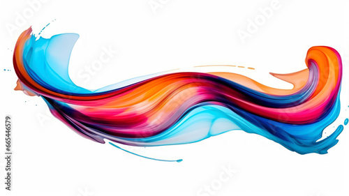 Abstract colorful watercolor brush stroke on white background. Vector illustration.