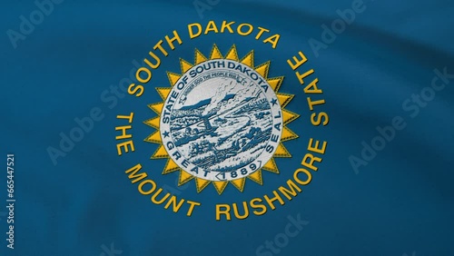 South Dakota State Flag Loop Background