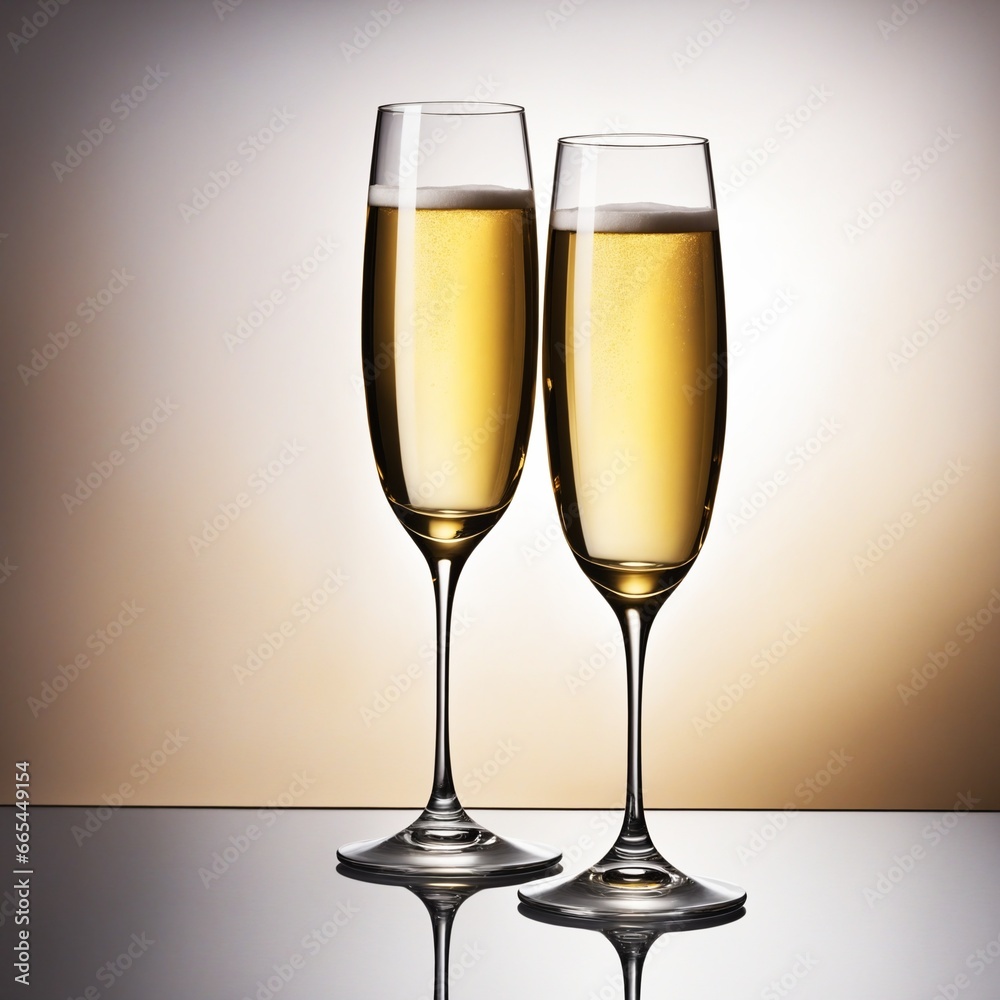 champagne in glasses in a nice presented scenario