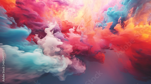 Cinema graph twirl of colorful clouds