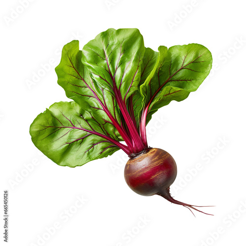 Beetroot with leaves isolated on transparent background Remove png, Clipping Path
