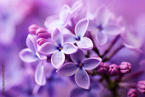 Lilac blossom macro background with copy space. © MDBepul