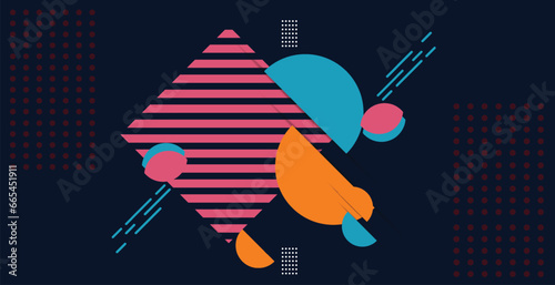 Prismatic Play: Geometric Shapes Background