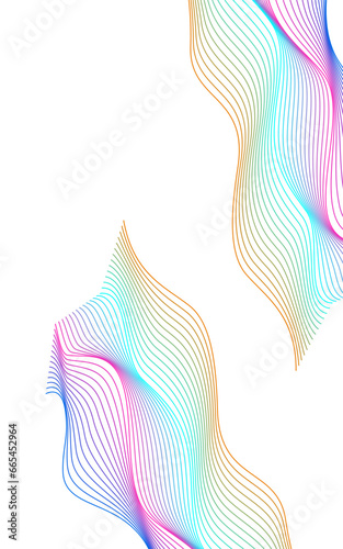 Multicolored Mesh Background White Vector. Flow Illustration. Gradient Contour Cycle. Line Twisted Banner. Colorful Stream Ribbon.