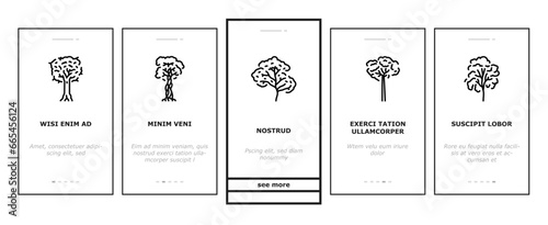 rainforest jungle amazon nature onboarding mobile vector. forest landscape, brazil tree, green asia, environment river, beautiful wild foliage rainforest jungle amazon nature Illustrations