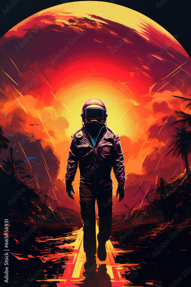 Stellar Odyssey: A 1970's Style Abstract Space Movie Poster, Capturing Galactic Adventure Through Vintage Aesthetics and Modern AI Imagination, Crafted by Generative AI Stellar Odyssey: A 1970's Style Abstract Space Movie Poster, Capturing Galactic Adventure Through Vintage Aesthetics and Modern AI Imagination, Crafted by Generative AI