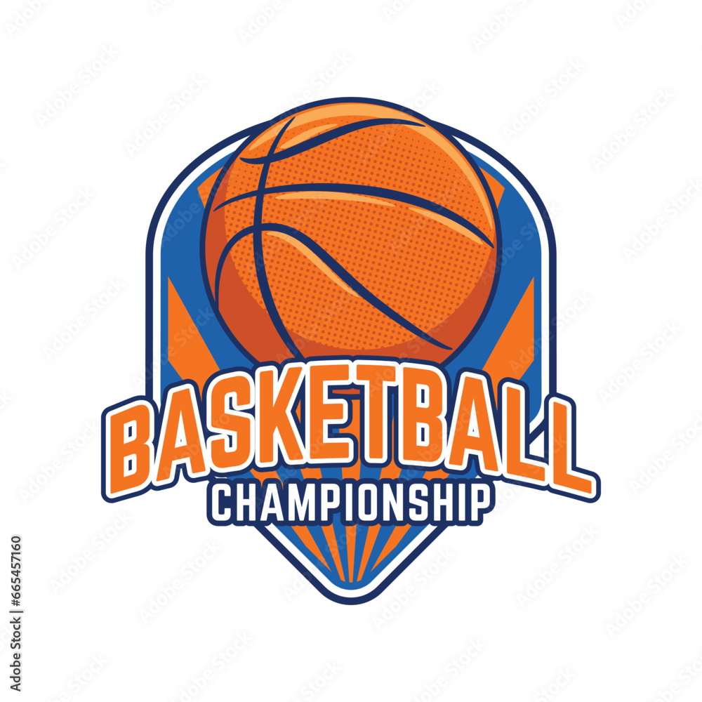 Basketball club logo. Basketball sport club emblem. Basketball team