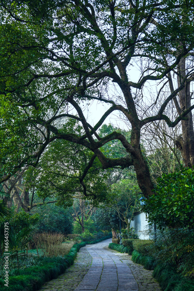 Naklejka premium Yongfu Zen Temple, Hangzhou City, Zhejiang Province-Classical Garden Scenery