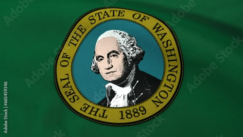 Washington State Flag Loop Background photo