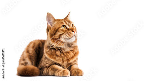 Graceful cats on a pristine, clean background, epitomizing feline elegance and charm in a minimalist setting