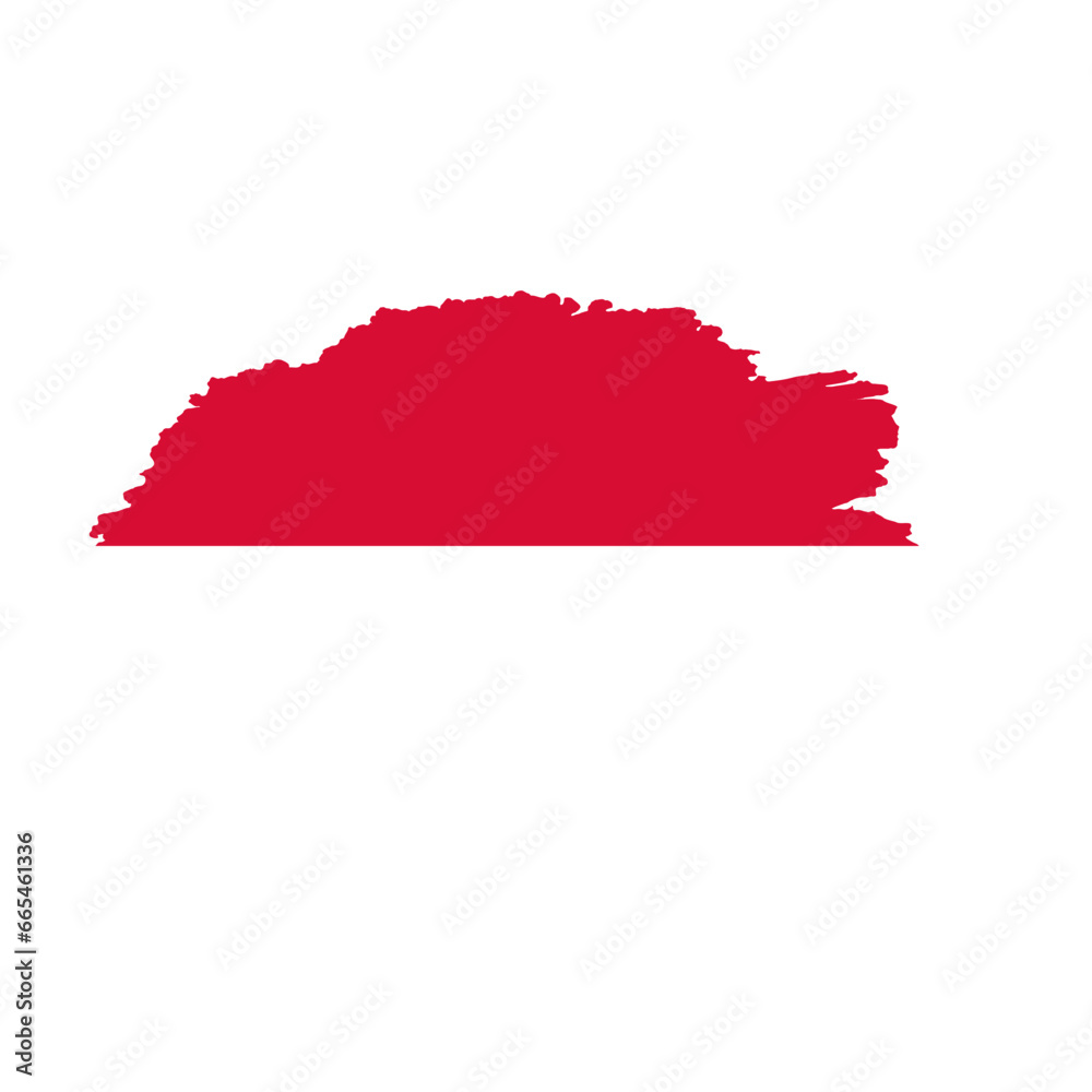 Fototapeta premium National flag of MONACO with brush stroke effect on white background
