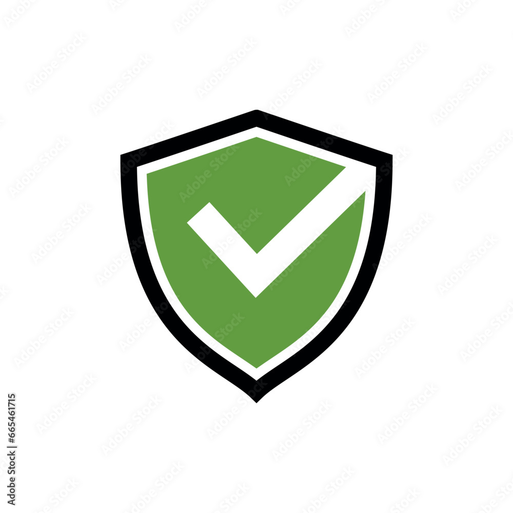 Shield and Check Mark Icon Vector Design Template Shield and Check Mark Icon Vector Design Template