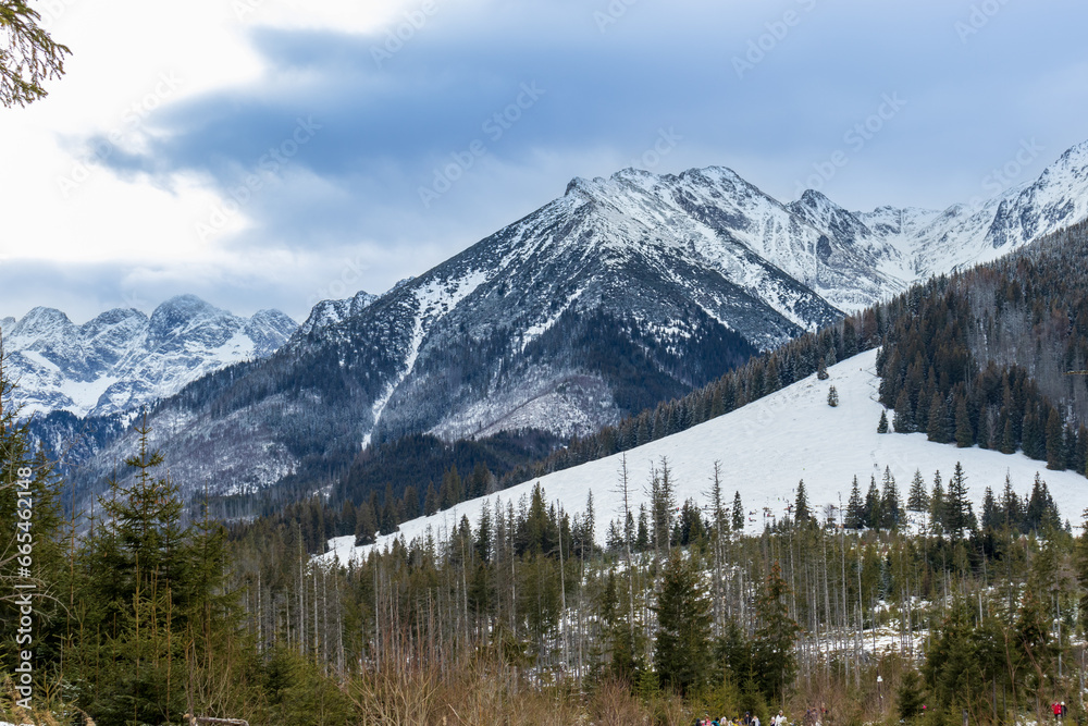Breathtaking winter landscape in the beautiful Tatra Mountains, Poland. Breathtaking winter landscape in the beautiful Tatra Mountains, Poland.