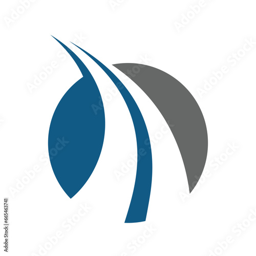 abstract road street way logo icon
