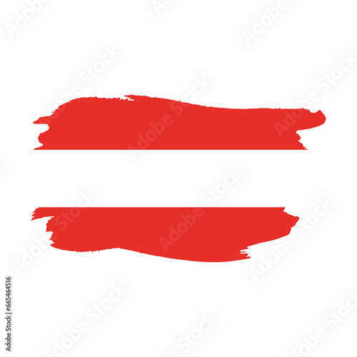 Free Download National flag of Austria with brush stroke effect on white background - GFXLoad