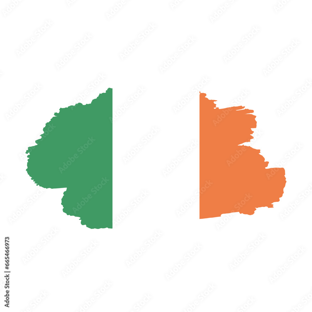 Obraz premium National flag of Ivory Coast with brush stroke effect on white background