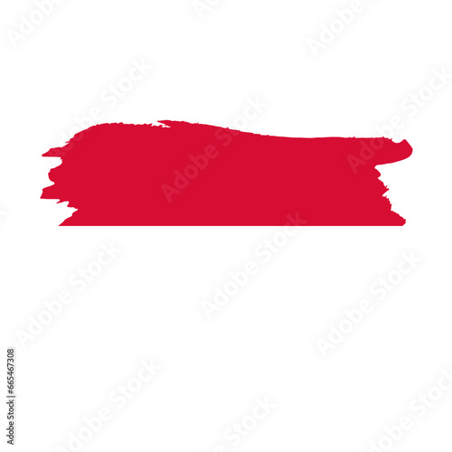 National flag of MONACO with brush stroke effect on white background