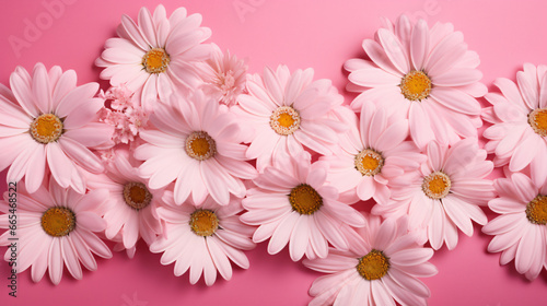 Daisies on a pink