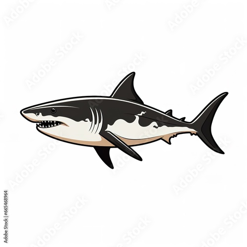 illustration of shark isolated on white