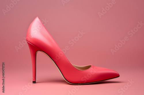 High heel shoe on a Solid background. 3d rendering