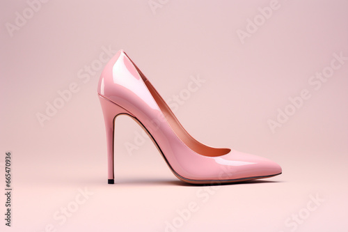 High heel shoe on a Solid background. 3d rendering