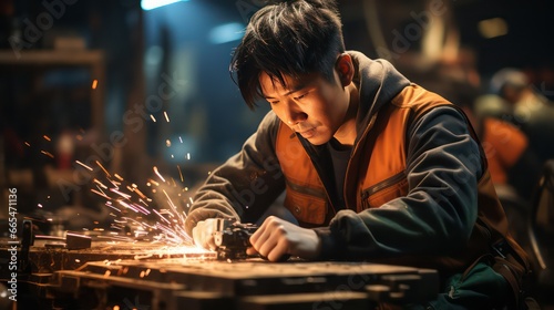 portrait of a person working on a welding