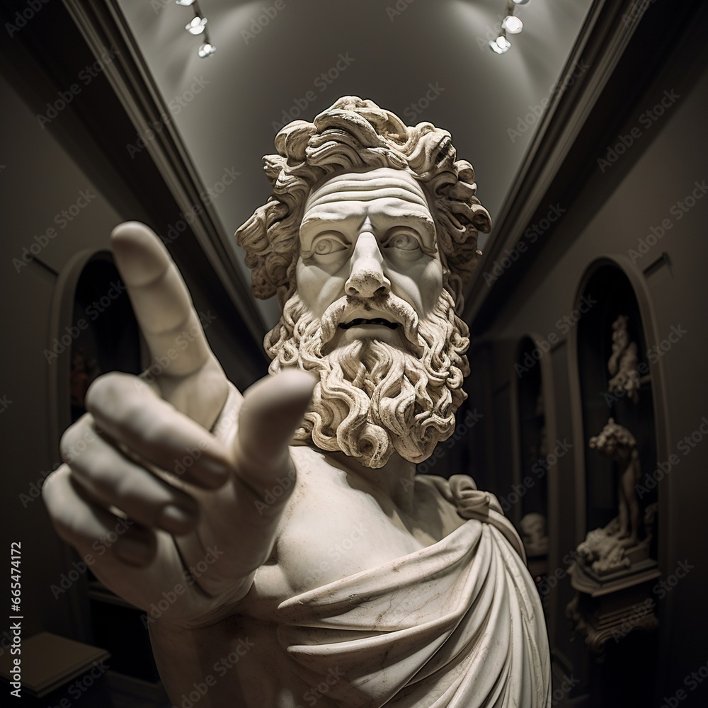 stunning Greek bust in a museum stunning Greek bust in a museum