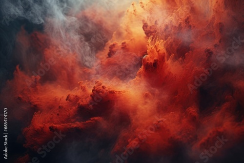 Red and Black Smoke Cloud