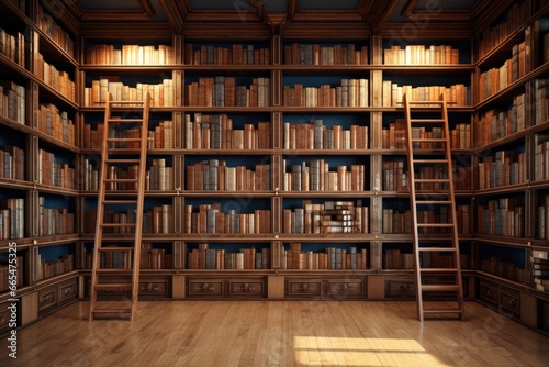 Leaning Ladder in Library