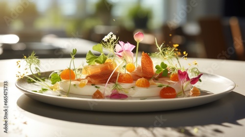 Culinary art is a harmonious combination of fresh ingredients of the highest quality. The elegant fusion showcases the chef's attention to detail.