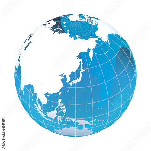 Japan, earth globe, world map