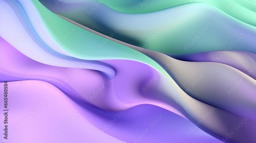 Naklejka premium wallpaper abstrack organic liquid ilustration teal purple