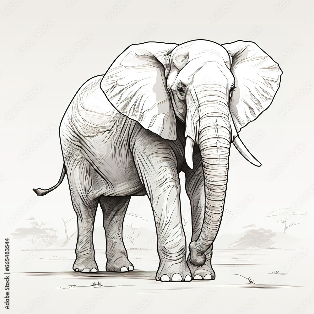 illustration of elephant in the path