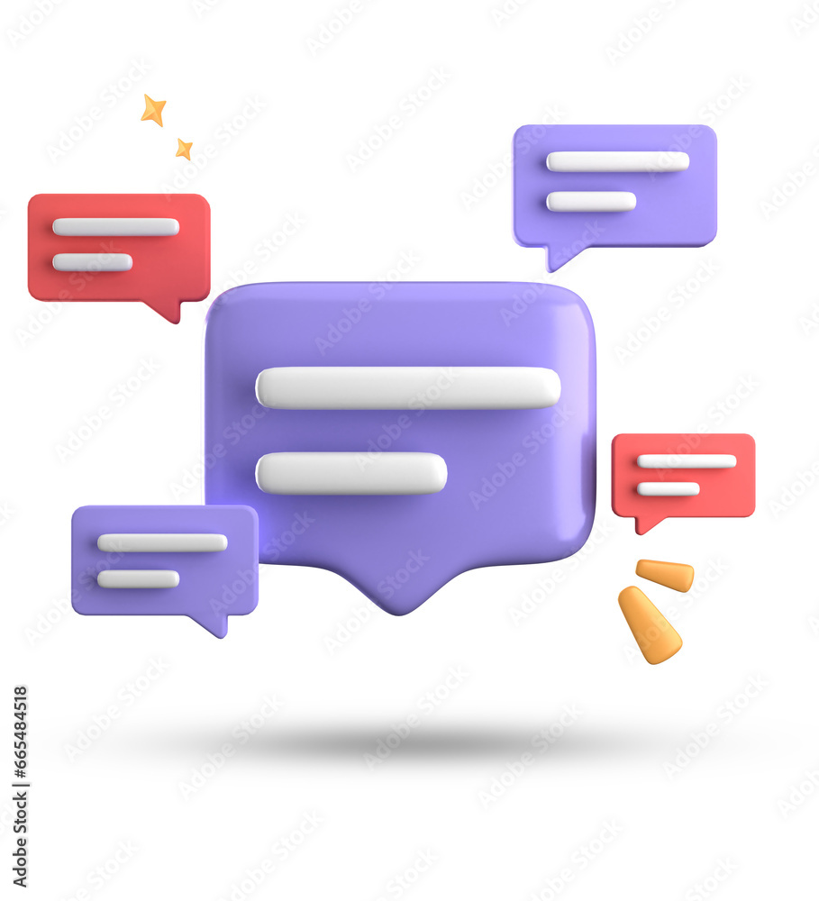 3d rendering of speech bubble, 3D pastel chat with symbol icon set. 3d rendering of speech bubble, 3D pastel chat with symbol icon set.
