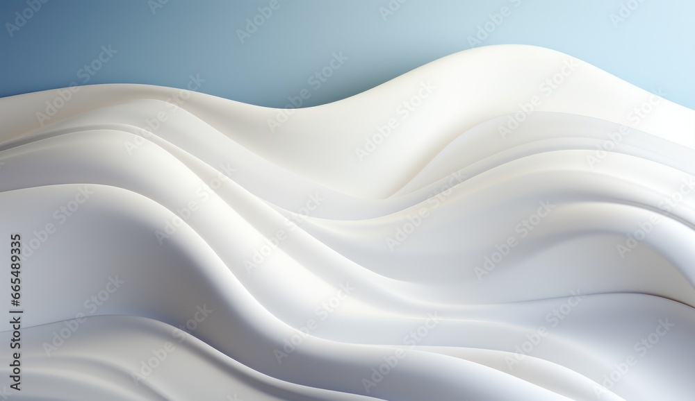 Obraz premium 3D wave gentle background wallpaper white and blue blank bend soft