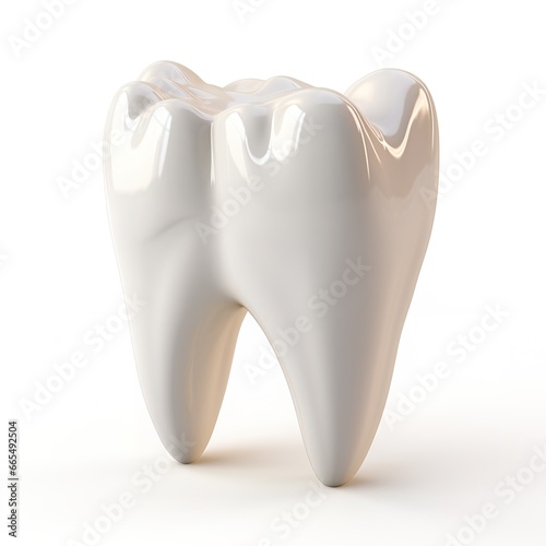 3d render illustration of tooth isolated on white background