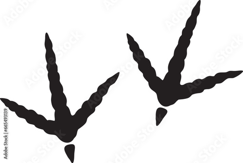 Turkey Track or Footprint. Vector Illustration. Turkey footprints. 
