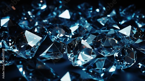 dark blue gemstones background
