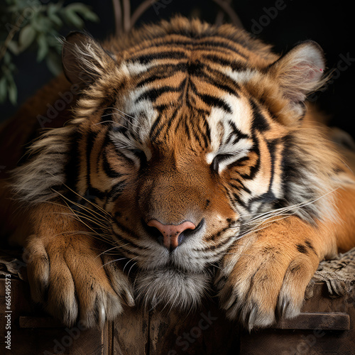 when tigers sleep, they sometimes curl up © Rainbow Kuma