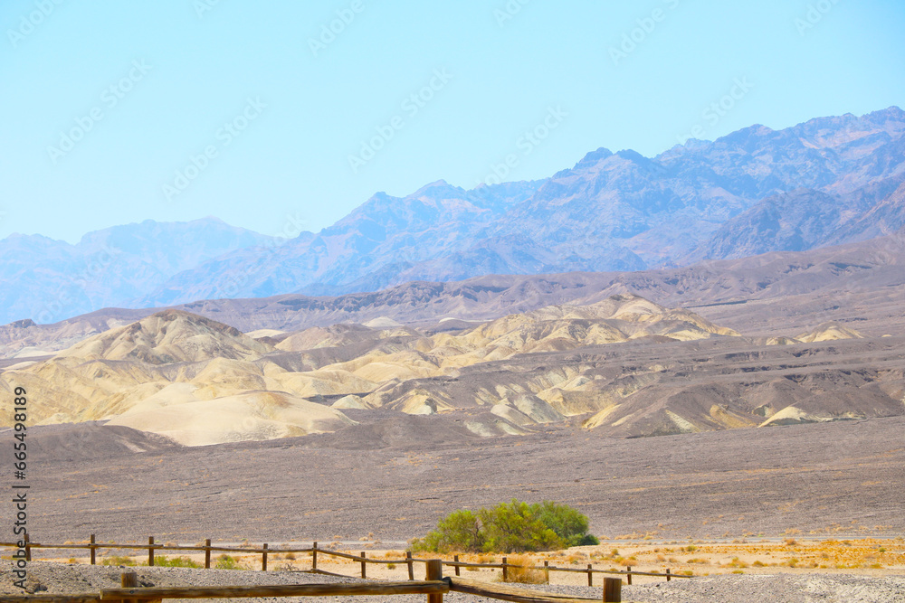 Mountain slopes in the desert in America. U.S. National Parks.