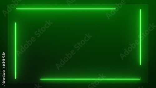 Abstract neon green background with glowing lines