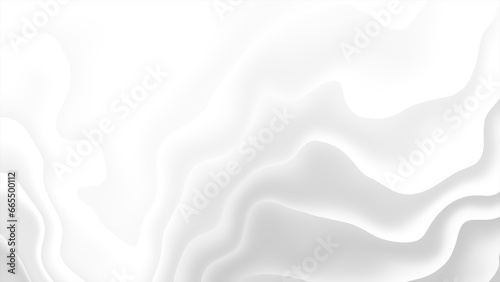 Bright white grey curve wave flowing. Abstract minimal design 3d background.